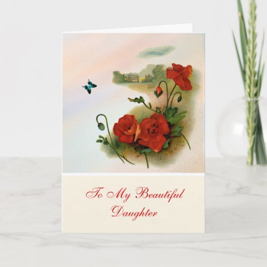 Tochter-Geburtstagskarte Karte (Vorderseite)