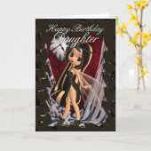 Tochter Geburtstagskarte mit Mondfliege Herbstfieb Karte (Gelbe Blume)