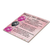 Tochter-Gedicht - 18. Geburtstag Fliese (Seite)