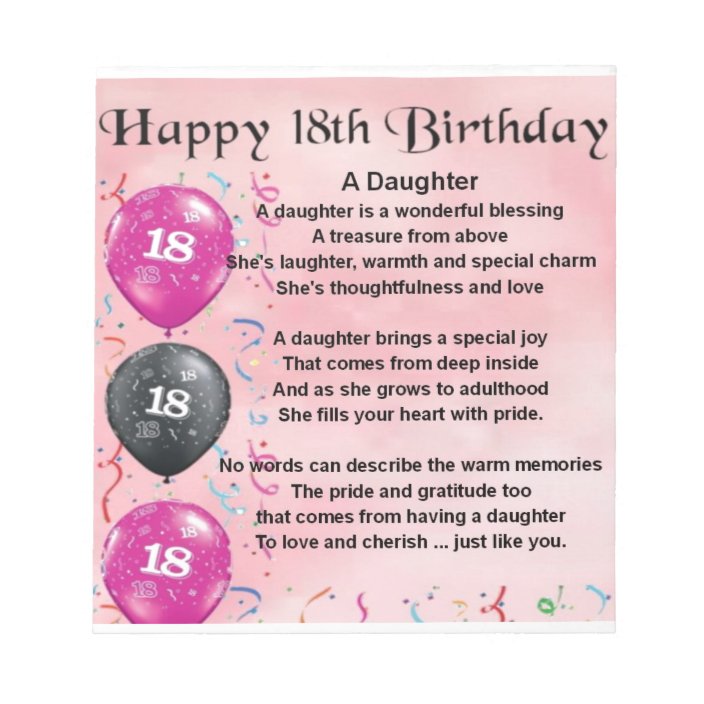 Gedicht Zum 18 Geburtstag Fur Die Tochter