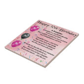 Tochter-Gedicht-30. Geburtstag Fliese (Seite)