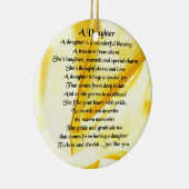 Tochter-Gedicht - gelbe Seide Keramik Ornament (Rechts)