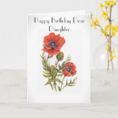 TOCHTER-GRUSS-KARTE KARTE (Gelbe Blume)