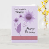 Tochter - Happy Birthday - Digital Floral Karte (Gelbe Blume)