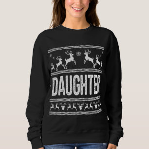 Tochter-hässliche Weihnachtsstrickjacke Sweatshirt