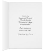 Tochter-Hochzeits-Tageskarte mit Liebe (Innen (Rechts))