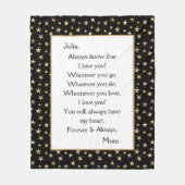 Tochter I Liebe Fleecedecke (Vorderseite)