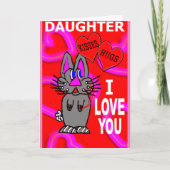 Tochter I Liebe Karte (Vorderseite)