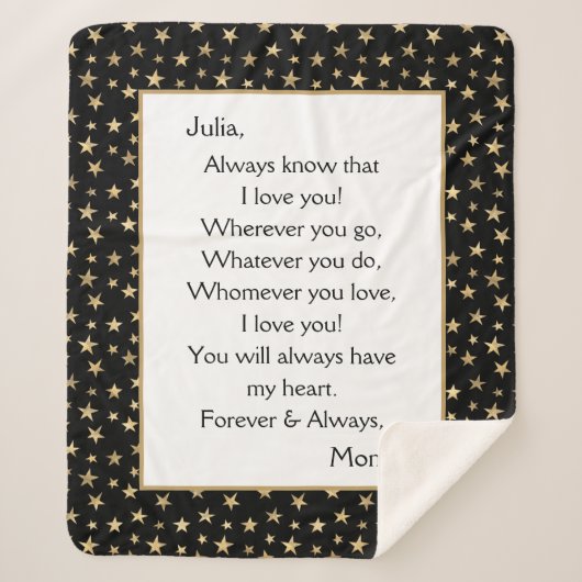 Tochter I Liebe Sherpadecke (Vorderseite)