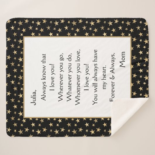 Tochter I Liebe Sherpadecke (Vorderseite (Horizontal))