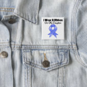 Tochter - Ich trage Periwinkle Ribbon Button (Beispiel)