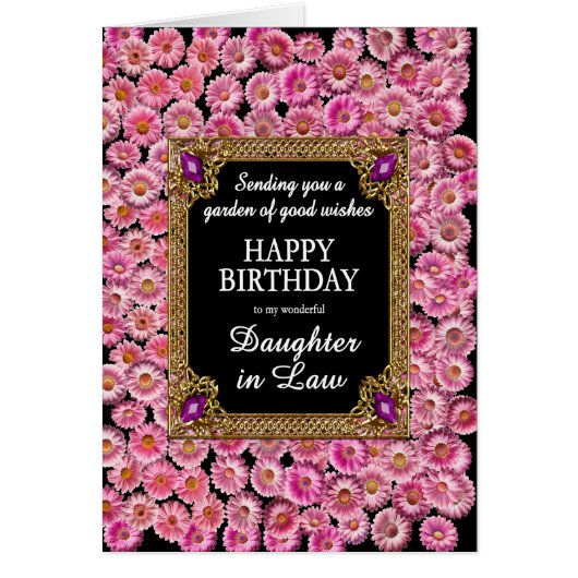 Tochter im Gesetz Geburtstag Pink Daisies (Vorne)