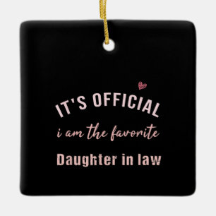 Tochter im Gesetz Geburtstag Weihnachten von Mama Keramikornament