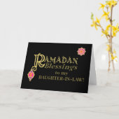 Tochter im Gesetz Ramadan Blessings Gold auf schwa Karte (Gelbe Blume)