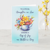 Tochter im Jura Cup der Joy Blume Mütter Day Karte (Gelbe Blume)