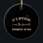 Tochter im Jura Geburtstag Weihnachten von Mama Keramik Ornament<br><div class="desc">Tochter im Jura Geburtstag Weihnachten von Mama</div>