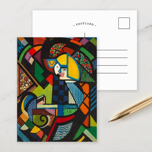 Tochter in einem Rocker | Henry Lyman Saően Postkarte