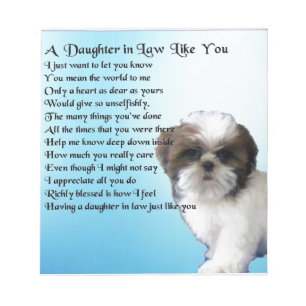 Tochter in Jurygedicht - Shih-Tzu Design Notizblock
