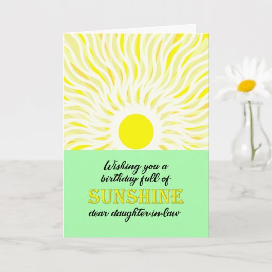 Tochter in Law Birthday Bright Sunshine Card Karte (Kleine Pflanze)