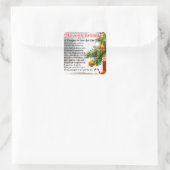 Tochter in Law Gedicht - Weihnachtsdesign Quadratischer Aufkleber (Tasche)