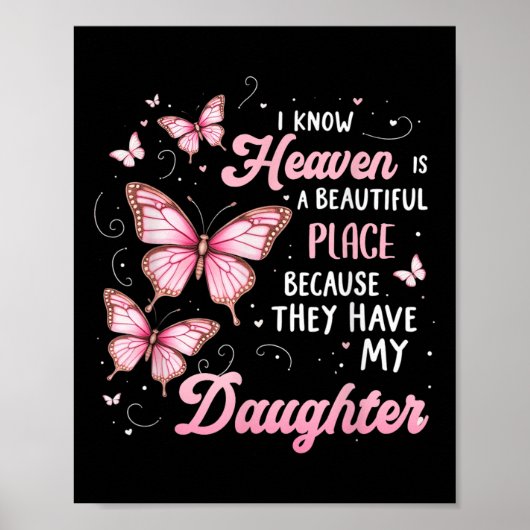 Tochter ist mein Schutzengel im Paradies D Poster (Vorne)