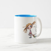 "Tochter" Kaffee-Tasse Zweifarbige Tasse (VorderseiteRechts)