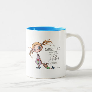 "Tochter" Kaffee-Tasse Zweifarbige Tasse
