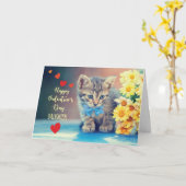 Töchter Liebe Valentine Kitten mit gelben Milchsor Karte (Gelbe Blume)