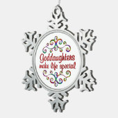Töchter machen das Leben zu einem besonderen Schneeflocken Zinn-Ornament (Rechts)