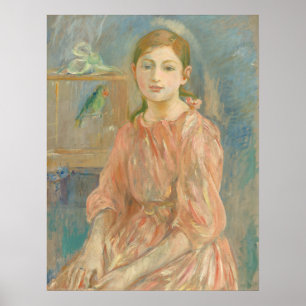 Tochter mit einem Parakeet - Berthe Morisot Kunst Poster