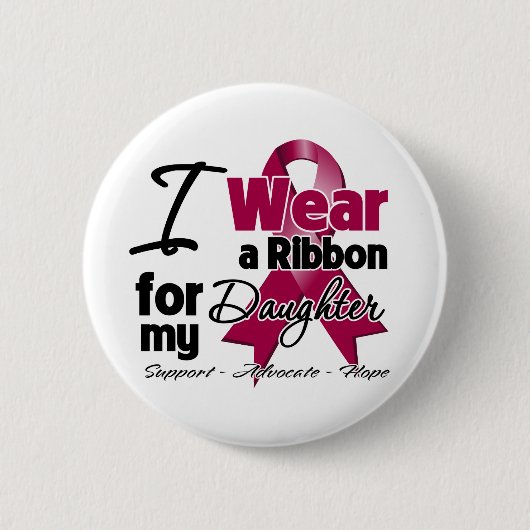 Tochter - Multiples Myelom Ribbon Button (Vorderseite)