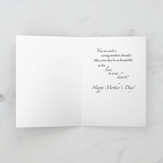 Tochter, Muttertagsschwangere Mama Karte (Innenseite)