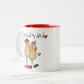 Tochter - Nüsse über meine Vater-T - Shirts und Zweifarbige Tasse (Vorderseite Links)