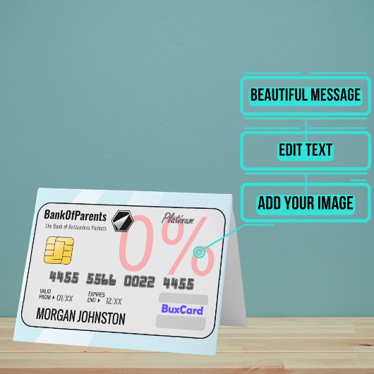 Töchter oder Sohn-Fake-Credit zum Geburtstag Karte