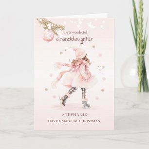 Tochter Pink Weihnachten Kleines Mädchen
