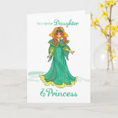Tochter Prinzessin Birthday, Green Karte (Gelbe Blume)