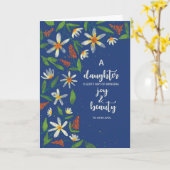 Tochter Religious Birthday Daisies and Wildblume Karte (Gelbe Blume)