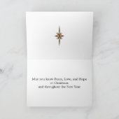 Tochter, Santa und Rentier Feiertagskarte (Innenseite)