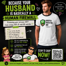Tochter-Schutzeinheit Vater Lustiges Design T-Shirt