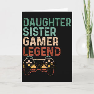 Tochter Schwester Gamer Legende Süßes Videospiel L Karte