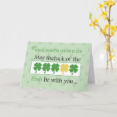 Tochter & Schwiegersohn St. Patrick's Day Kleeblat Karte (Gelbe Blume)