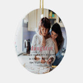 Tochter | Sentimental Foto Keepake Weihnachten Keramik Ornament (Rechts)