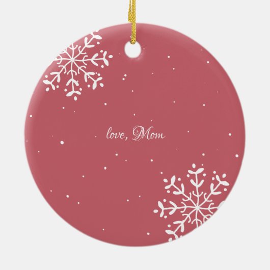 Tochter | Sentimental Foto Keepake Weihnachten Keramik Ornament (Hinten)