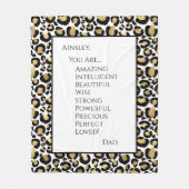 Tochter Sie Phantastisch Fleecedecke (Vorderseite)