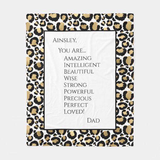 Tochter Sie Phantastisch Fleecedecke (Vorderseite)