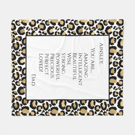 Tochter Sie Phantastisch Fleecedecke (Vorderseite (Horizontal))