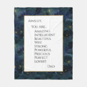 Tochter Sie Phantastisch Fleecedecke (Vorderseite)