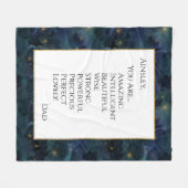 Tochter Sie Phantastisch Fleecedecke (Vorderseite (Horizontal))