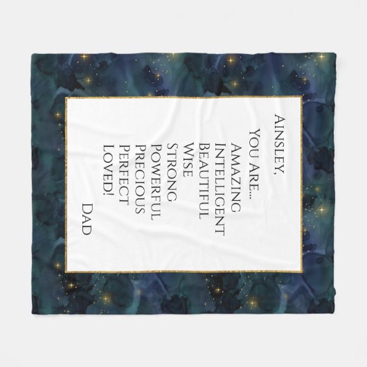 Tochter Sie Phantastisch Fleecedecke (Vorderseite (Horizontal))