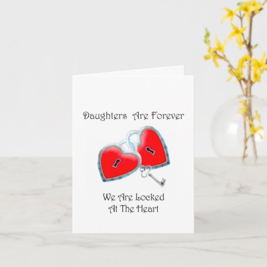 Töchter sind für immer Gedicht Karte (Gelbe Blume)